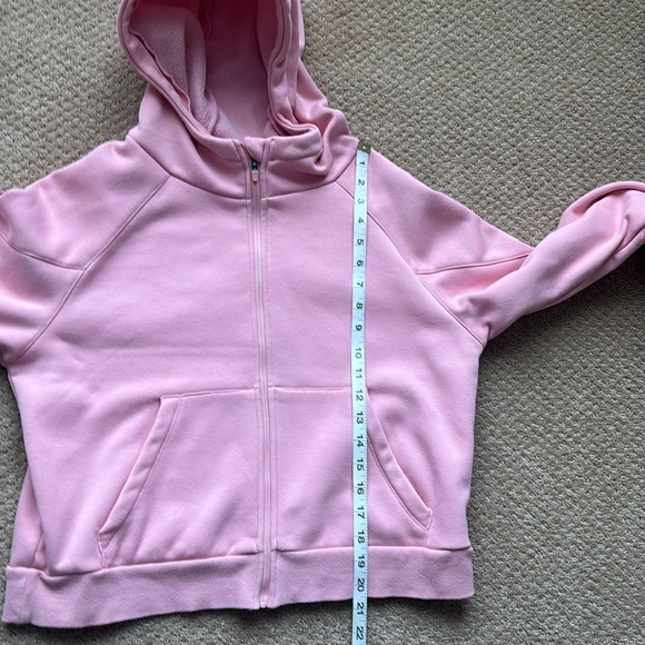Worn Once Women's Pullover Hoodie with Thumb Holes Solid Zipper With Pocket - Picture 6 of 7
